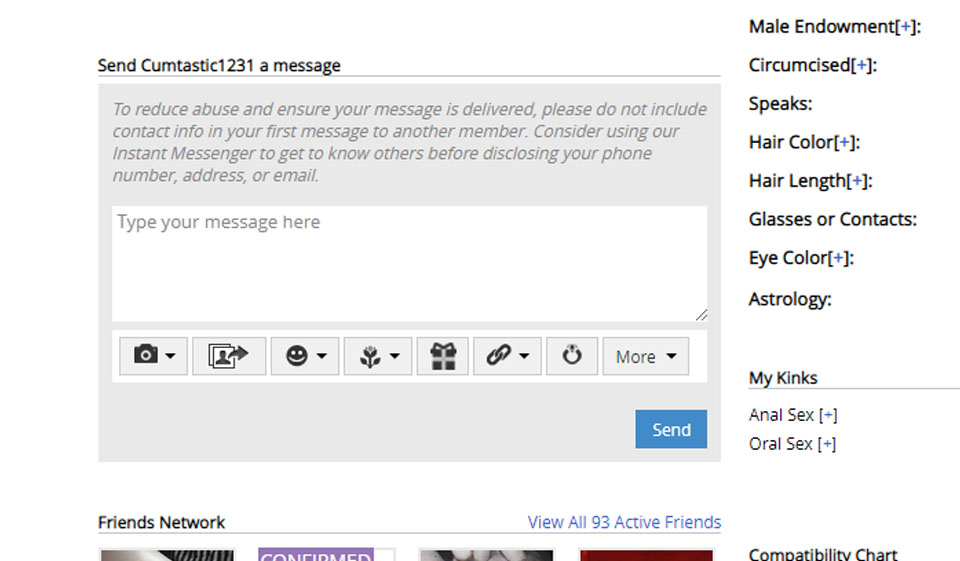 Processo di ricerca di Adult FriendFinder