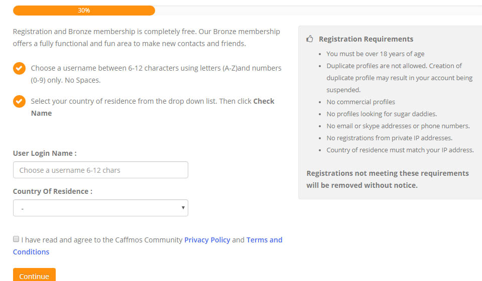 Filtri di ricerca nella community Cafmos