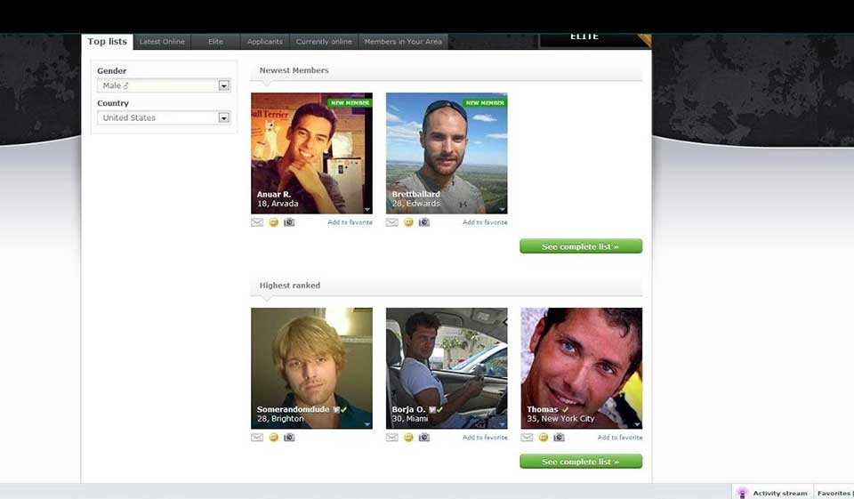 Strumenti di ricerca su BeautifulPeople