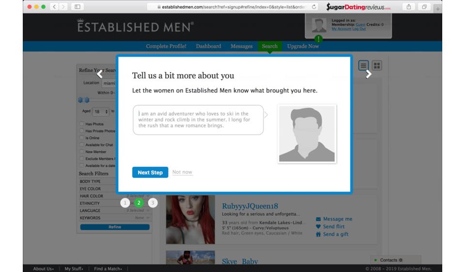 Recensione di EstablishedMen: legittimo o truffa?