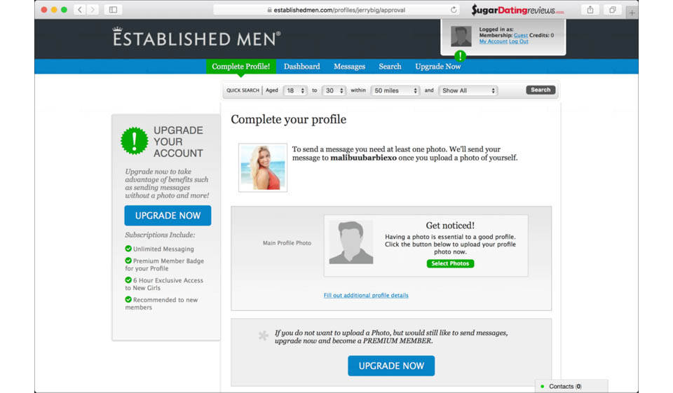 Recensione di EstablishedMen: legittimo o truffa?