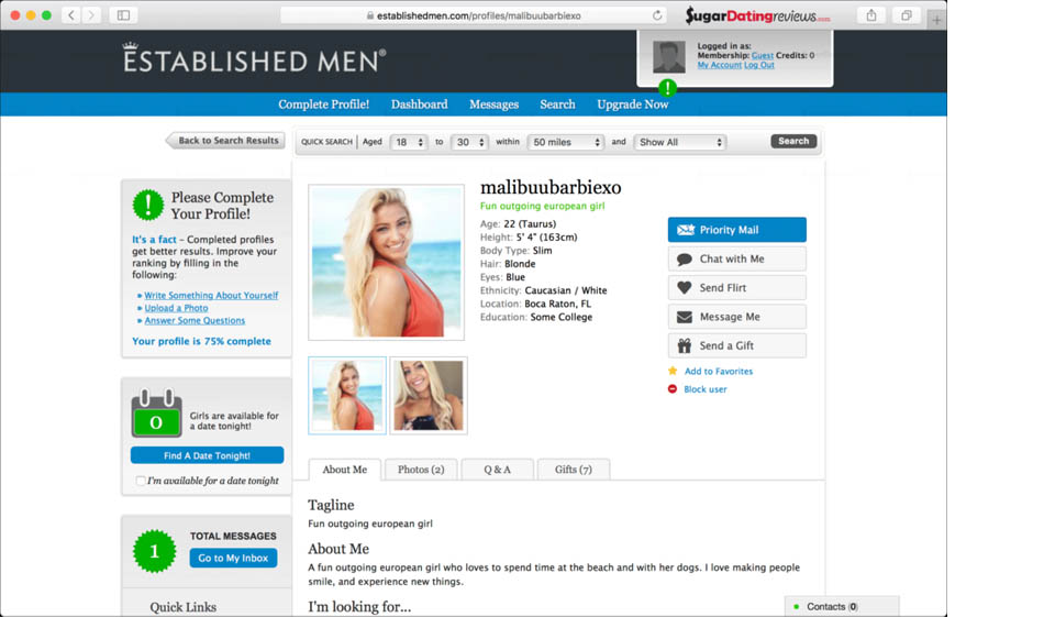 Recensione di EstablishedMen: legittimo o truffa?