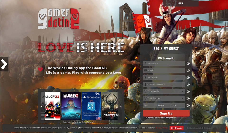 GamerDating - Best for Showcasing Your Favourite Games