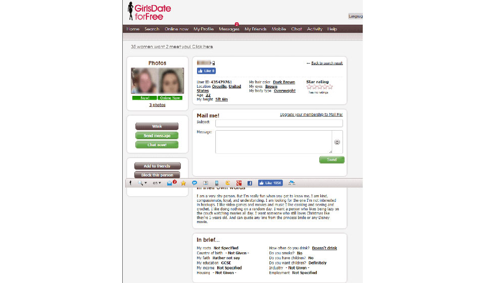 GirlsDateForFree: una revisione dettagliata di tutte le peculiarità della piattaforma di incontri