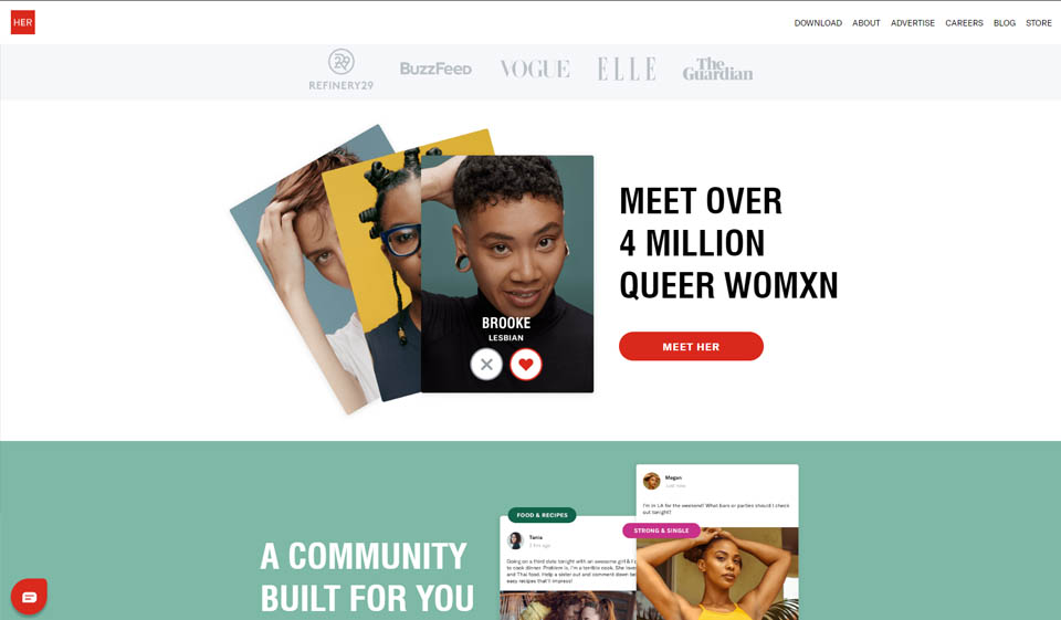 HER Dating App Review - Un paradiso in cui le donne si legano alle donne