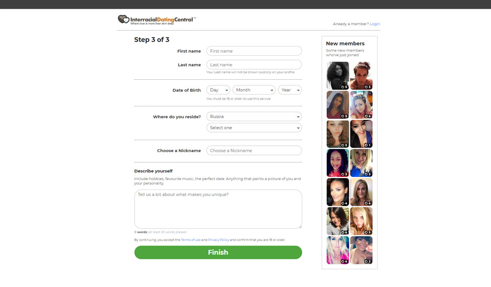 Come funziona Interracial Dating Central?