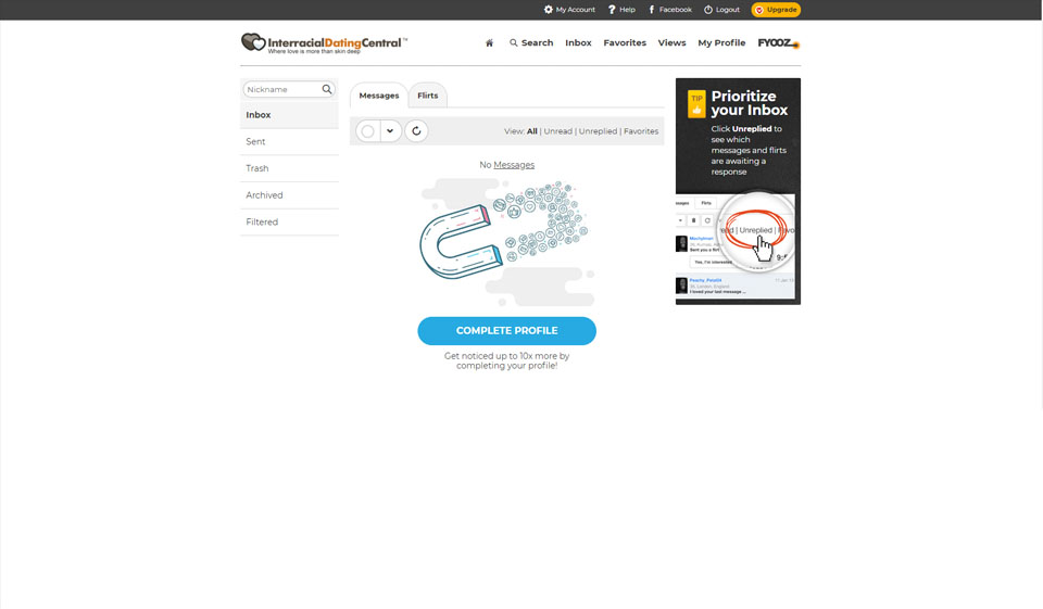 Annullamento dell'abbonamento a Interracial Dating Central ed eliminazione dell'account