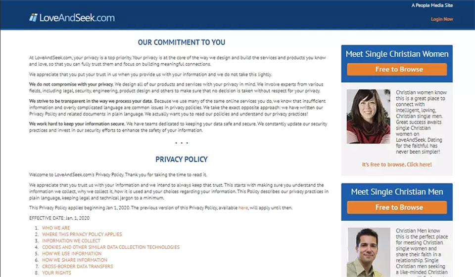 Rassegna LoveAndSeek - Connettiti con i cristiani non sposati per rapporti impegnati