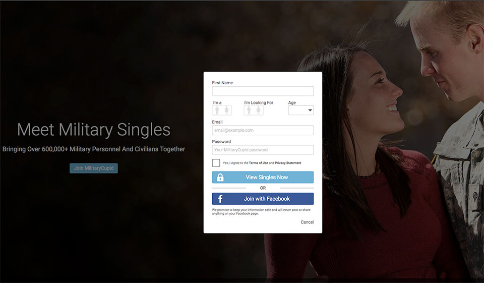 Opzioni di ricerca di Cupido militare