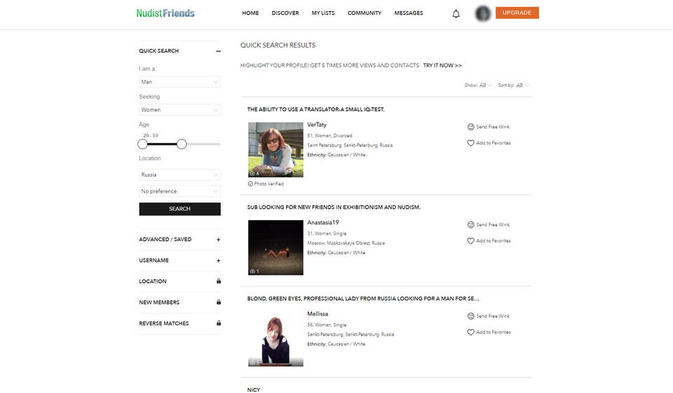 Recensione di NudistFriends - La piattaforma è affidabile?