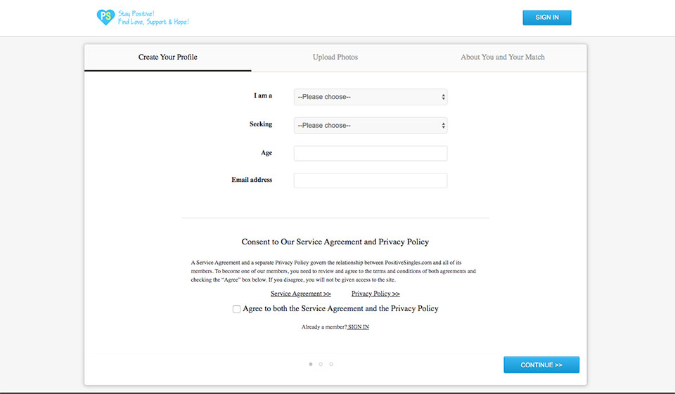 Creazione di un account