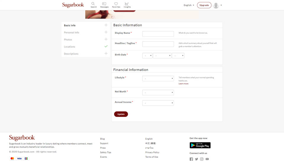 Utenti gratuiti su Sugarbook