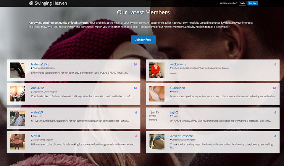 Swinging Heaven: cosa offre questo sito ai datari online?