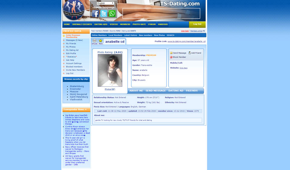Recensione di TS-Dating - Questo è un sito degno?