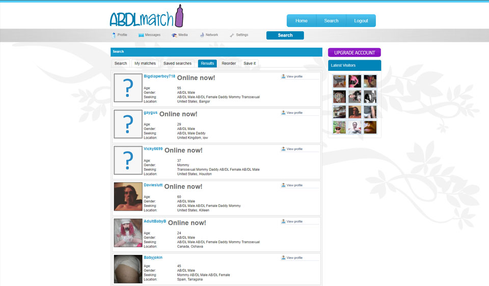 ABDL Match usabilità e design