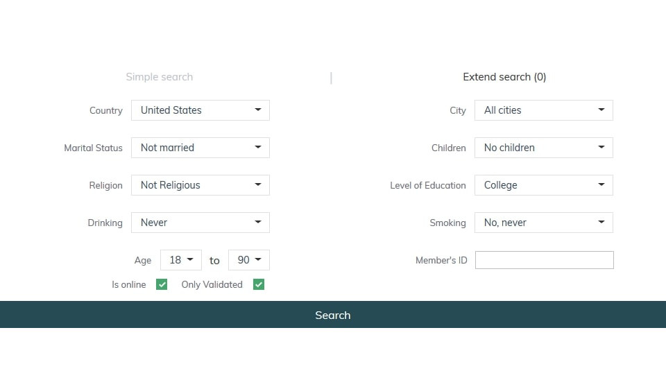 Caratteristiche vitali di DateHookUp