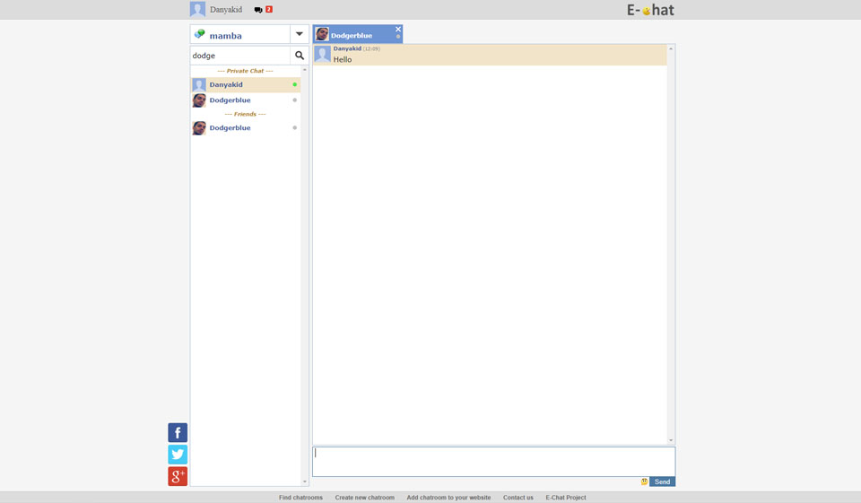 Caratteristiche principali di E-Chat