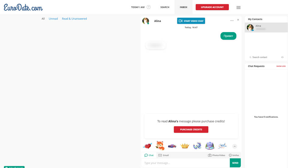 Processo di registrazione Eurodate e creazione di file