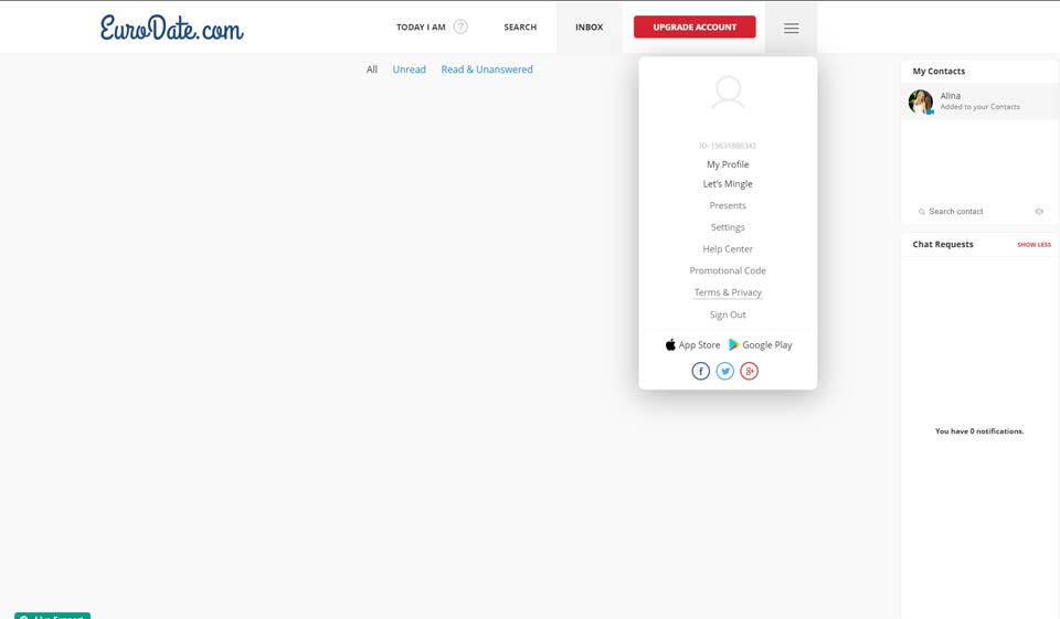 Matching e chat su Eurodate