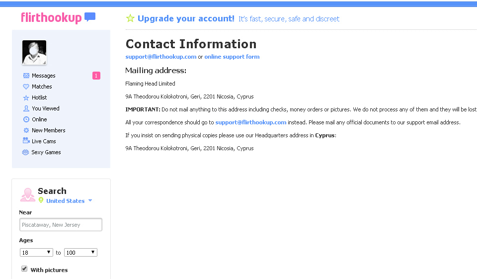 Opzioni di abbonamento su FlirtHookUp