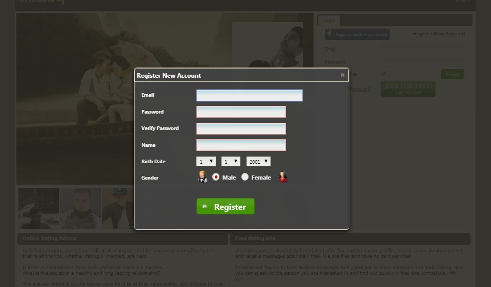 Registrazione profilo e profilo utente