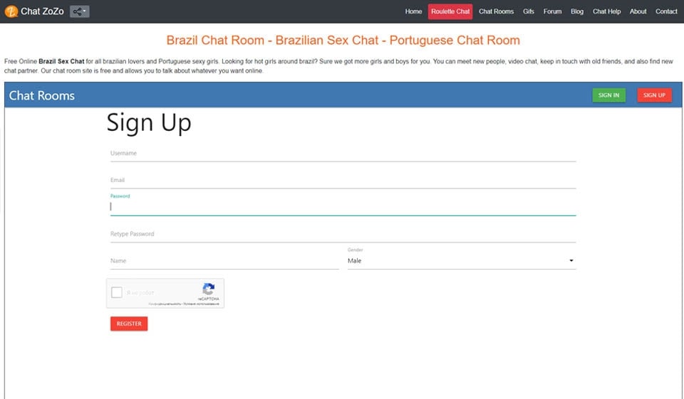 Annullamento del profilo Zozo della chat