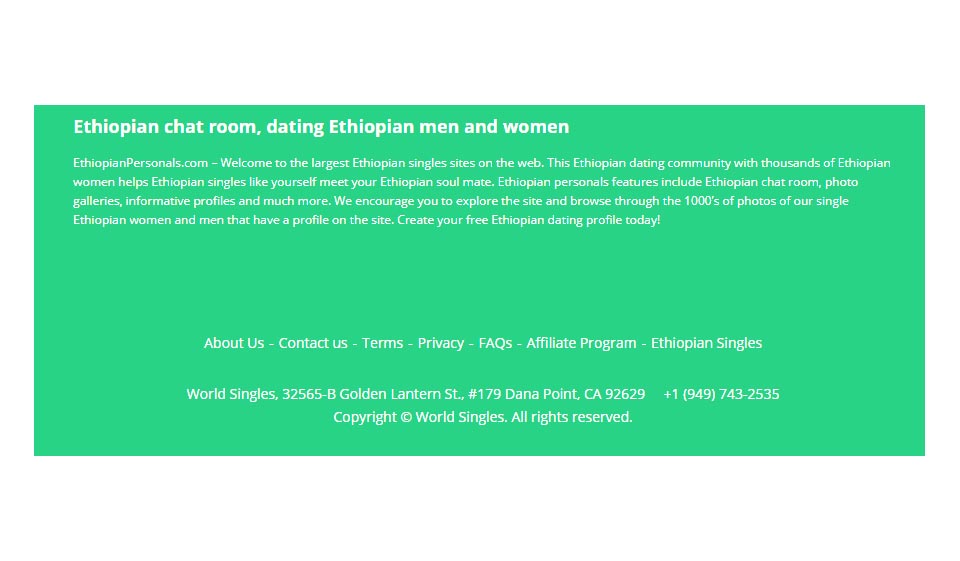 EthiopianPersonals Search