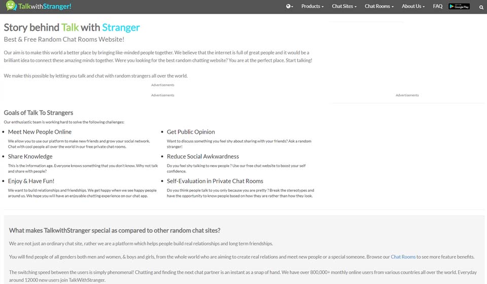 Opzioni di abbonamento a TalkWithStranger