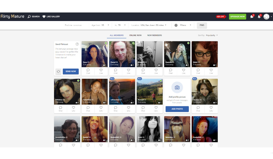 Come funziona FlirtyMature?